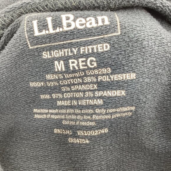 LL Bean Hoodie Mens Slightly Fitted Mountain Graphic Pullover Sweater Blue Sz M - Picture 2 of 8